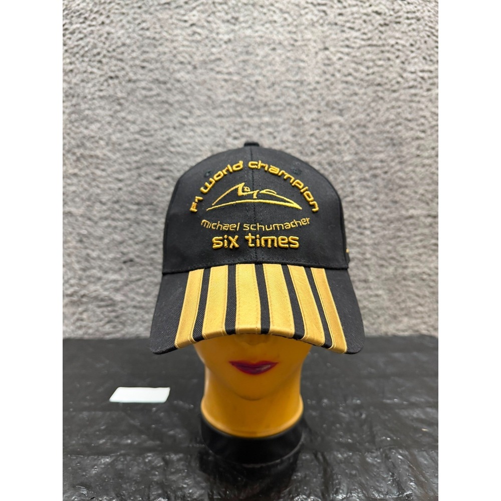 NWT Michael Schumacher Six Times F1 World Champion Strapback Cap Black One Size